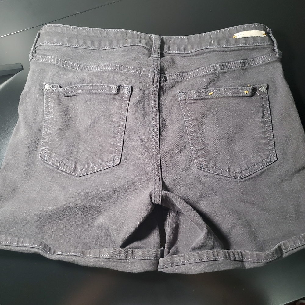 Pilcro and the letterpress denim shorts gray